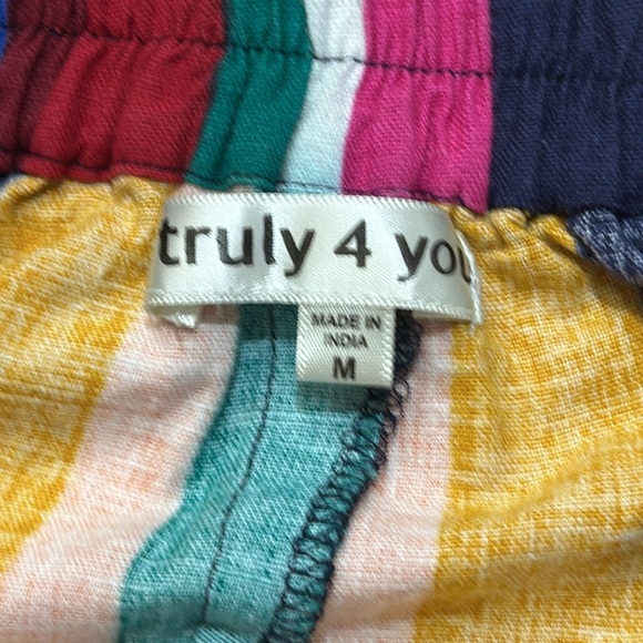 Truly 4 You Colorful Vertical Stripe Button Up Skirt. - Picture 4 of 8